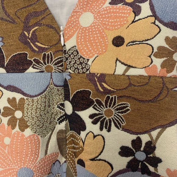 Zara retro colorful flowery dress size small - Picture 4 of 9